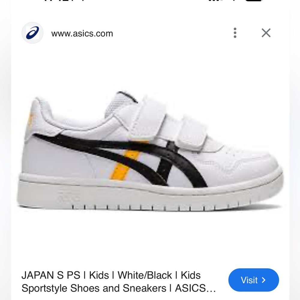 Asics Japan S PS (White + Black) size 1 big kid